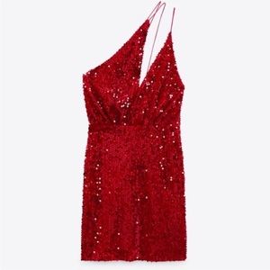 Zara Velvet Sequin Dress Size Large
